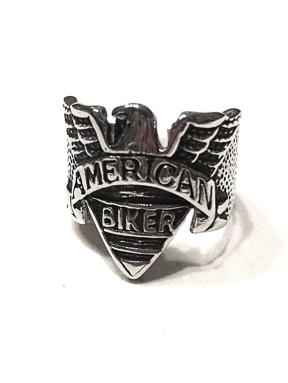BIKER RING AMERICAN EAGLE STAINLESS STEEL SIZE 11 motorcycle club mc jewelry